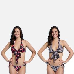Secrets By ZeroKaata Multicolored Printed Swimwear Bikini-picture-36
