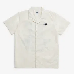 Y&F Kids by Westside Off-White Text Printed Resort-Fit Cotton Shirt-picture-31