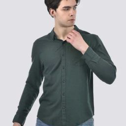 Camla Green Cotton Regular Fit Shirts-picture-26