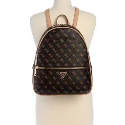 Guess Brown MANHATTAN Logo Backpack image 5
