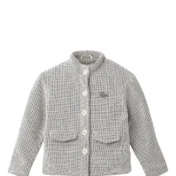 Elle Kids Black Checks  Coat-image-25