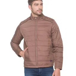 Spykar Brown Regular Fit Quilted Jacket image 1