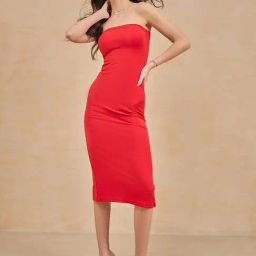 Color Capital Red Bodycon Fit Dress-picture-28