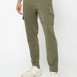 R&B Olive Regular Fit Trackpants image 5