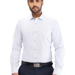 Park Avenue White Slim Fit Printed Shirt-picture-39