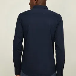 Fame Forever by Lifestyle Navy Blue Cotton Regular Fit Shirt image 2