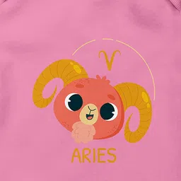 THE PRINT PLATTER Kids Aries Printed Ultra bio wash with Envelope Neck Cotton Bodysuit image 2