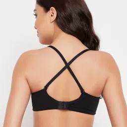 Clovia Beige & Black Printed Full Coverage T-Shirt Bra image 2