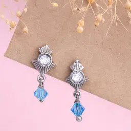 GIVA 92.5 Sterling Silver Shimmer Chic Drop Earrings-image-40