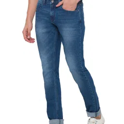 Spykar Blue Slim Fit Low Rise Jeans image 3