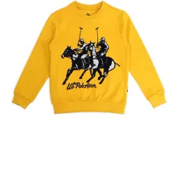 U.S. Polo Assn. Boys Yellow Cotton Printed Sweatshirt image 5