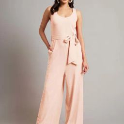 Brinns Peach Cotton Regular Fit Jumpsuit-picture-46