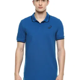 Asics Blue Regular Fit Sports Polo T-Shirt-image-18