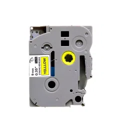 Pacific International Label Tape Cassette 9 mm Paper Laminated Black on Yellow for TZE 621 image 3
