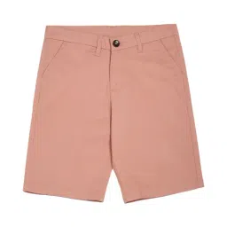 Peter England Kids Peach Solid Shorts-picture-37