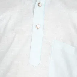 SG YUVRAJ Boys Turquoise Blue Solid Straight Kurta image 2