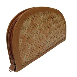 sniff and herbs BAMBOOS Handmade Women's Handbag | Clutch bag Trandey Bamboo Woman hand bag | Bamboo with Leather and Zip image 1