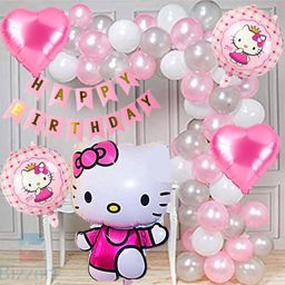 Bubble Trouble Hello Kitty Party Combo & Happy Birthday Banner - Pack of 45-picture-43