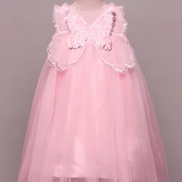 Mark & Mia Woven Sleeveless Party Dress With Butterfly Applique & Sequin Detailing - Pink-picture-24