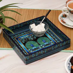 DULI Enamel Coated Multipurpose Serving Tray for Home and Dining Table-picture-26