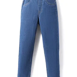 Pine Kids Denim Woven Ankle Length Washed Jeggings - Blue-picture-21