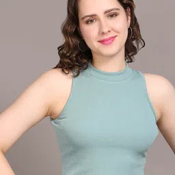 FERY LONDON Women Sleeveless Crop Top-picture-35
