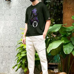 Metronaut Men Printed Drop-Shoulder Sleeves T-shirt-image-51