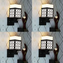 Gojeeva Black Wood Square Shaped Wall Lamp-picture-23