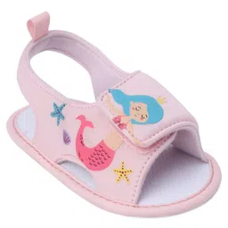 Cute Walk by Babyhug Booties With Mermaid Design - Pink image 3