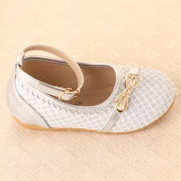 Cute Walk by Babyhug Ballerina with Buckle Closure  & Bow Applique-  Silver image 4