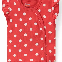 Babyhug Disney Cotton Frill Sleeves Jhablas Winnie The Pooh Print Pack of 3 - Pink & Red image 4