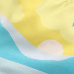 Babyhug Water Repellant Swimming Trunk With Tropical Theme Print - Yellow image 4