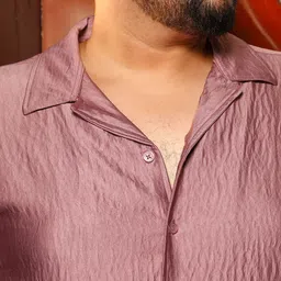 Instafab Plus Size Comfort Relaxed Fit Textured Satin Shirt image 2