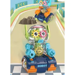 FunBlast Transparent Gear Robot Toy with Flashing Lights & Sound (Multicolor) image 5