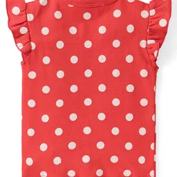 Babyhug Disney Cotton Frill Sleeves Jhablas Winnie The Pooh Print Pack of 3 - Pink & Red image 5