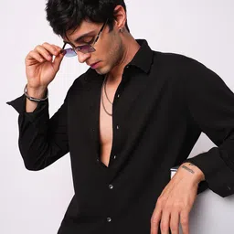 VASTRADO Slim Fit Textured Long Sleeves Shirt image 1