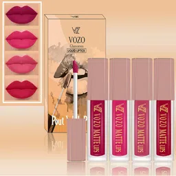 VOZO Set Of 4 Matte Finish Liquid Lipsticks-106-202-203-204 image 1