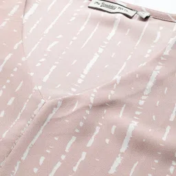 Roadster Pink & White Striped Extended Sleeves Top image 2