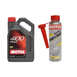 Motul 4100 Power SAE 5W-30 Technosynthesis Engine Oil 4 L & System Keep Clean Diesel & Petrol (Combo of 2)-picture-43