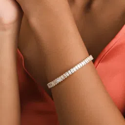 Fida American Diamond Gold-Plated Bangle-style Bracelet for Women image 2