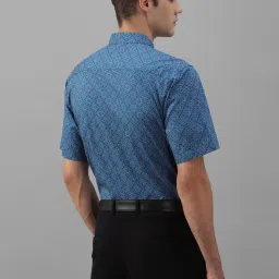 Allen Solly Blue Cotton Slim Fit Printed Shirt image 2
