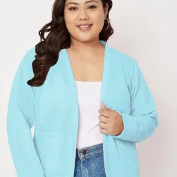 BRINNS Turquoise Blue Solid Casual Jacket-image-95