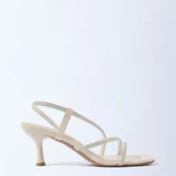 LUNA BLU by Westside Ivory Embellished Kitten-Heel Sandals - Exclusive image 2