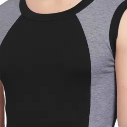 Sporto by Macho Men Pack Of 2 Combed Cotton Gym Vests Sprto_1051-B(1)-SPT(1)-XS image 3