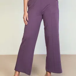 Go Colors! Purple Mid Rise Flared Pants-picture-26