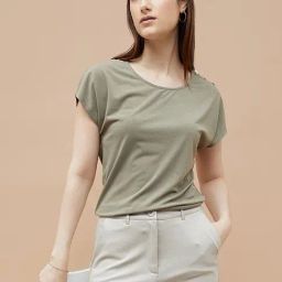 code by lifestyle Code Light Olive Regular Fit Top-picture-42