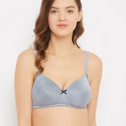 Clovia Slate Grey Non Wired Padded T-Shirt Bra image 1
