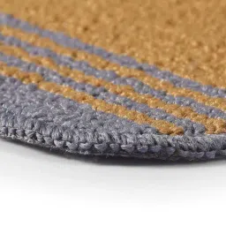 Saral Home Mustard & Grey Polypropylene Large Antiskid & Washable Power Carpet image 4