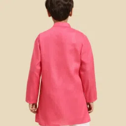 Sanwara Kids Pink Cotton Regular Fit Kurta image 2