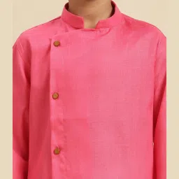 Sanwara Kids Pink Cotton Regular Fit Kurta image 5